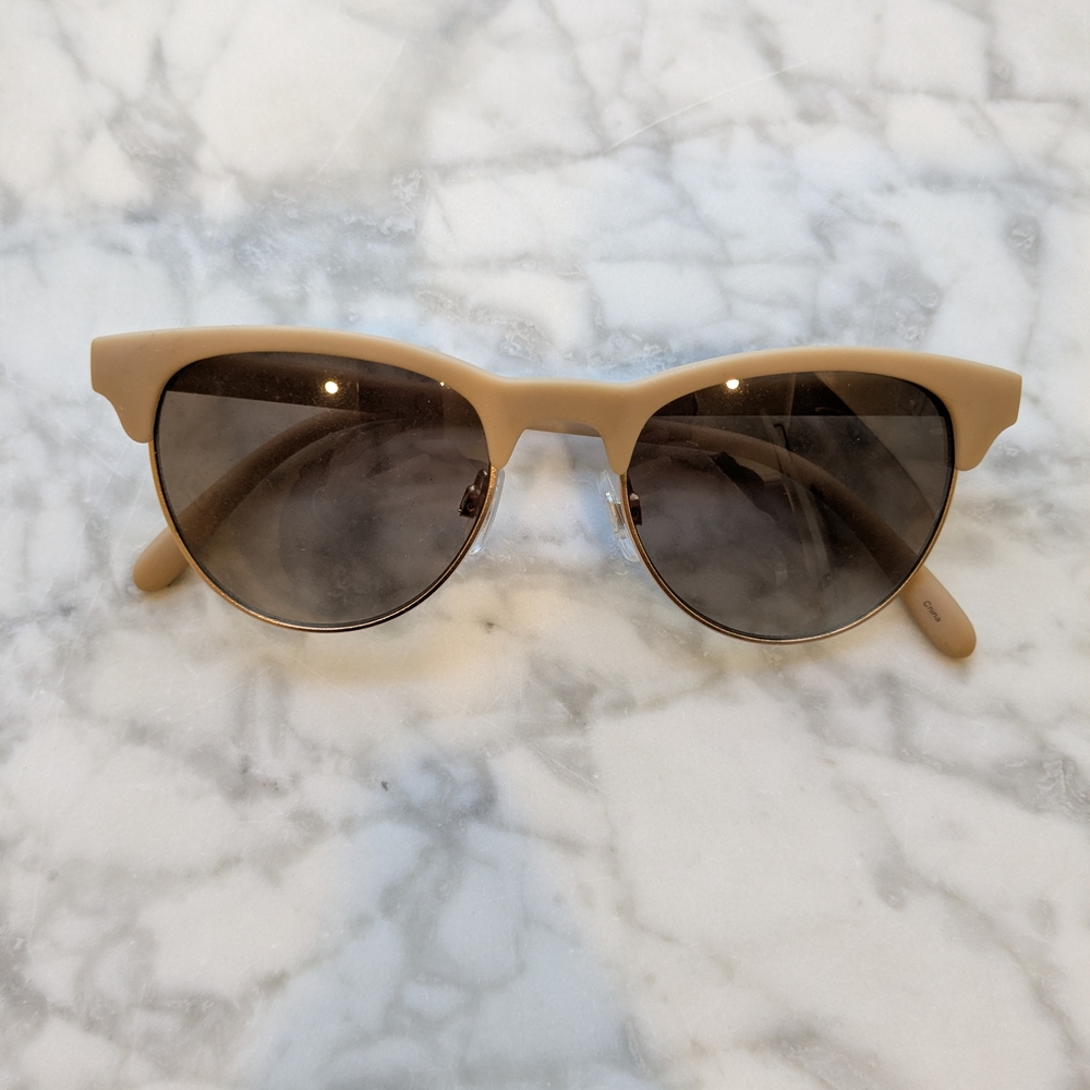 Tahari Beige Sunglasses with Dark Lenses
